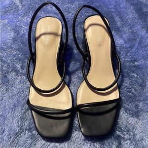 Marc Fisher Black Strappy Heels